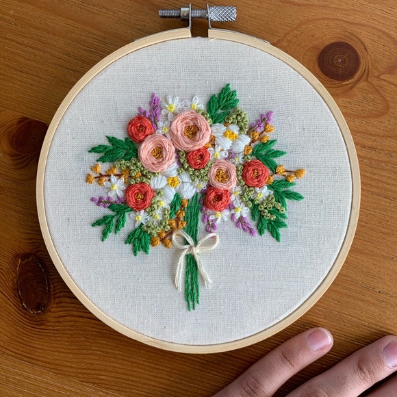 Other - HANDMADE 💐 Bouquet Embroidery